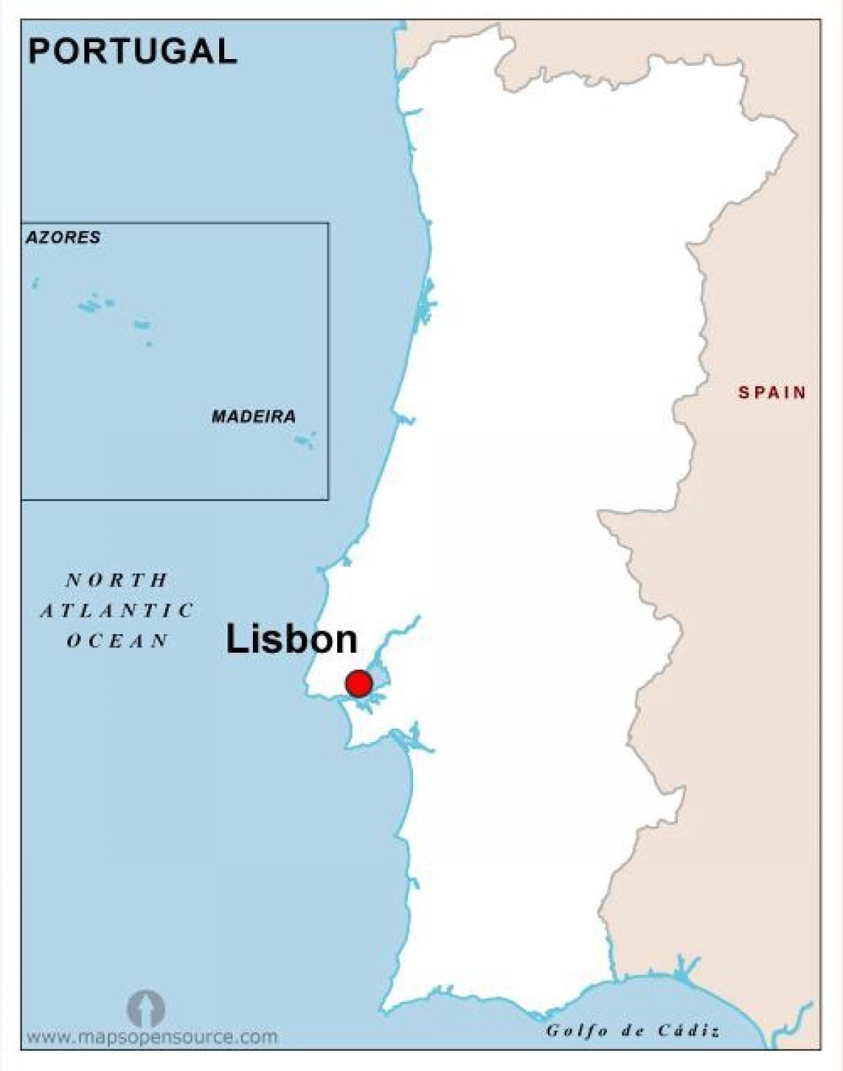 Hauptstadt von Portugal anzeigen