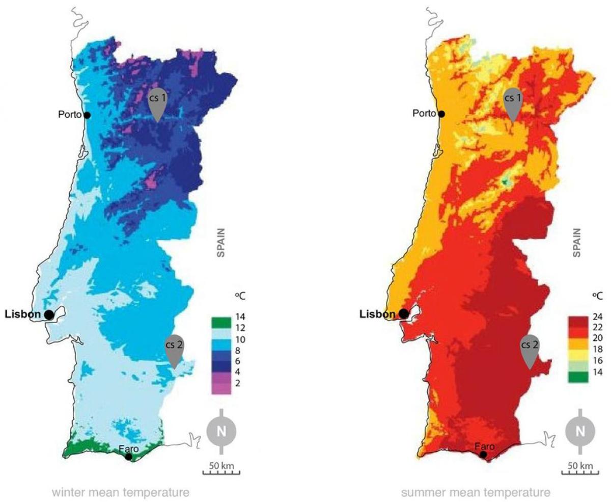 Portugal Klima anzeigen KlimaKarte von Portugal (Europa Süd Europa)