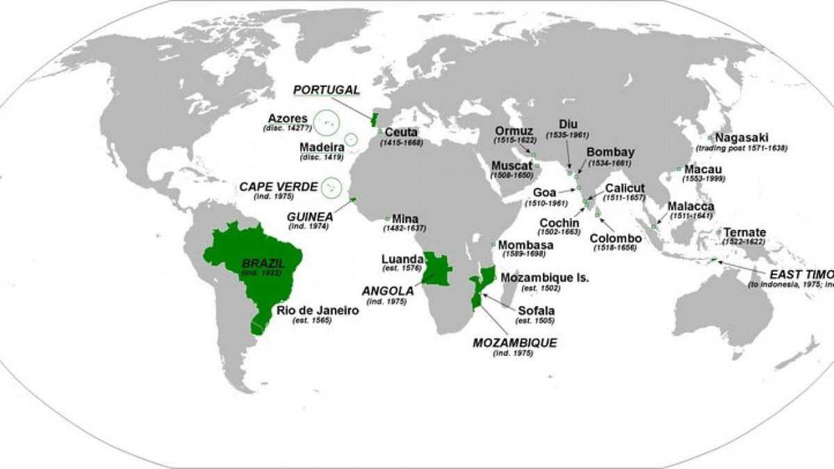 Karte des portugiesischen Imperiums