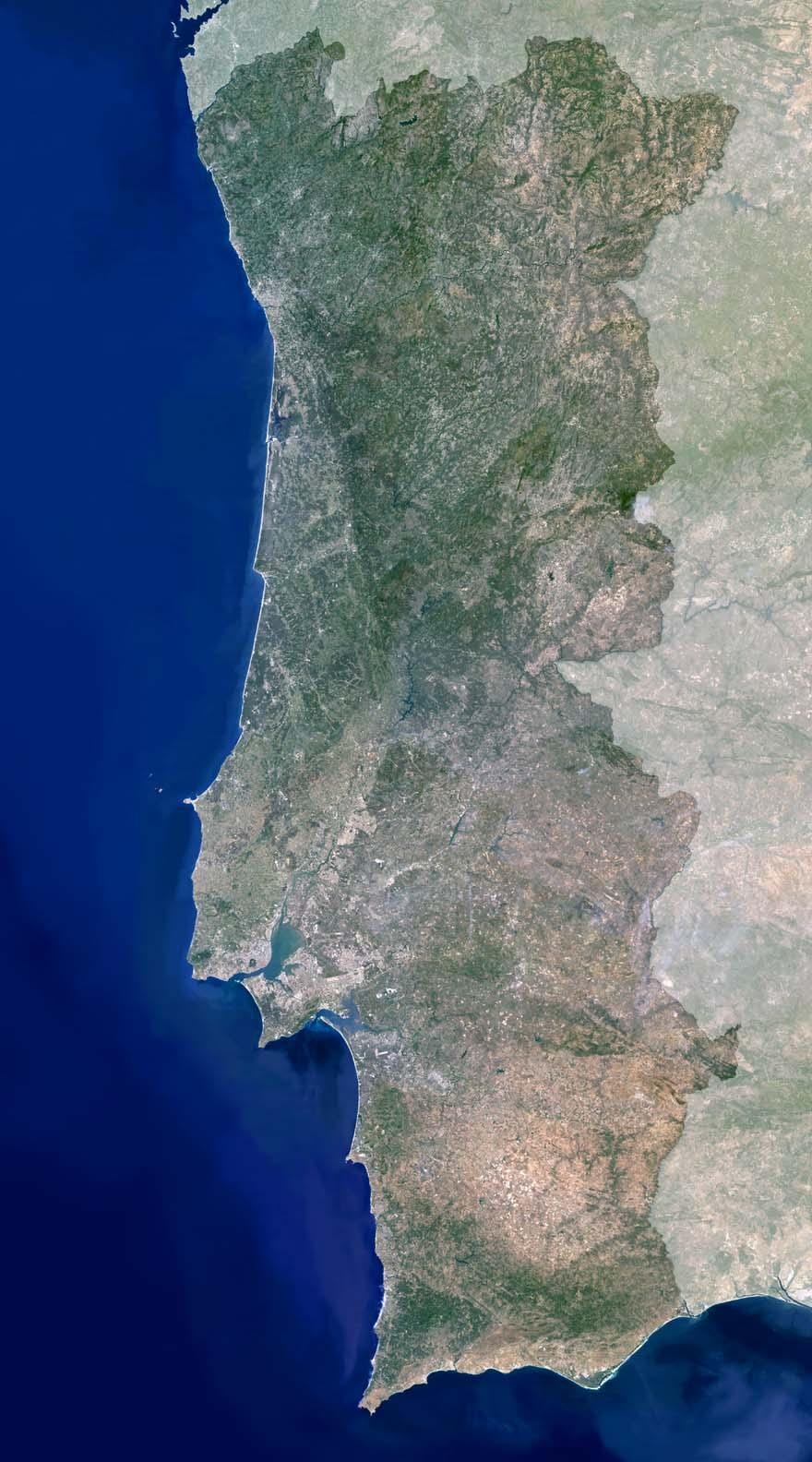 Karte von Portugal satellite