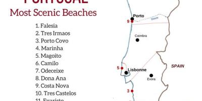 Portugal beach Karte