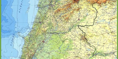 Detaillierte Karte von Portugal