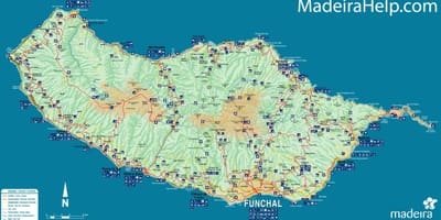 Karte von Portugal mit Madeira