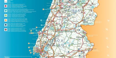 Karte von Portugal Küste