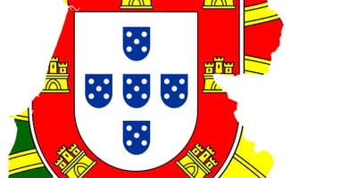 Karte von Portugal-Flagge