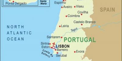 Karte der Flughäfen in Portugal