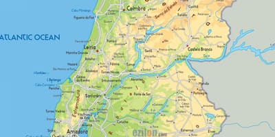 Karte von Portugal Geografie