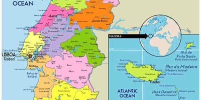 Provinzen von Portugal anzeigen
