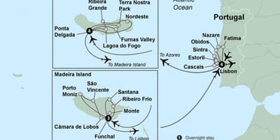 Karte der portugiesischen Inseln